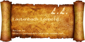 Lautenbach Leopold névjegykártya